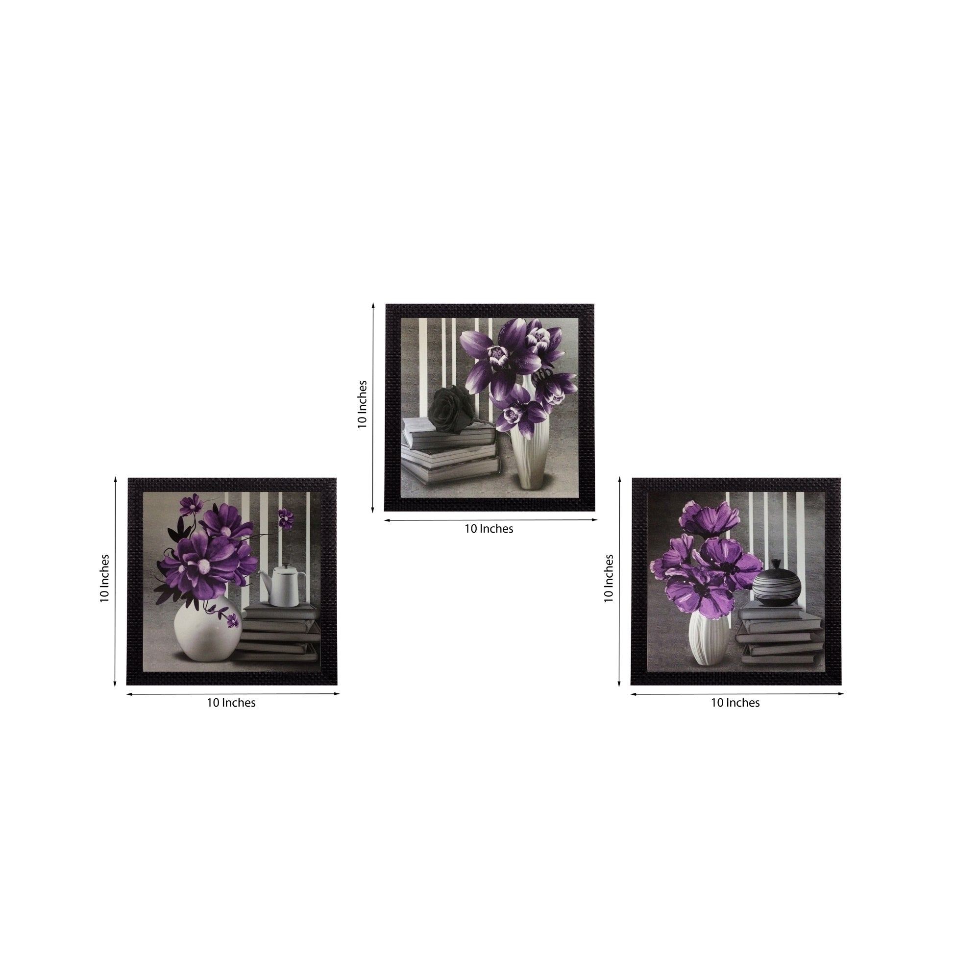 Set of 3 Satin Matt Textured Art Painting Kafalo
