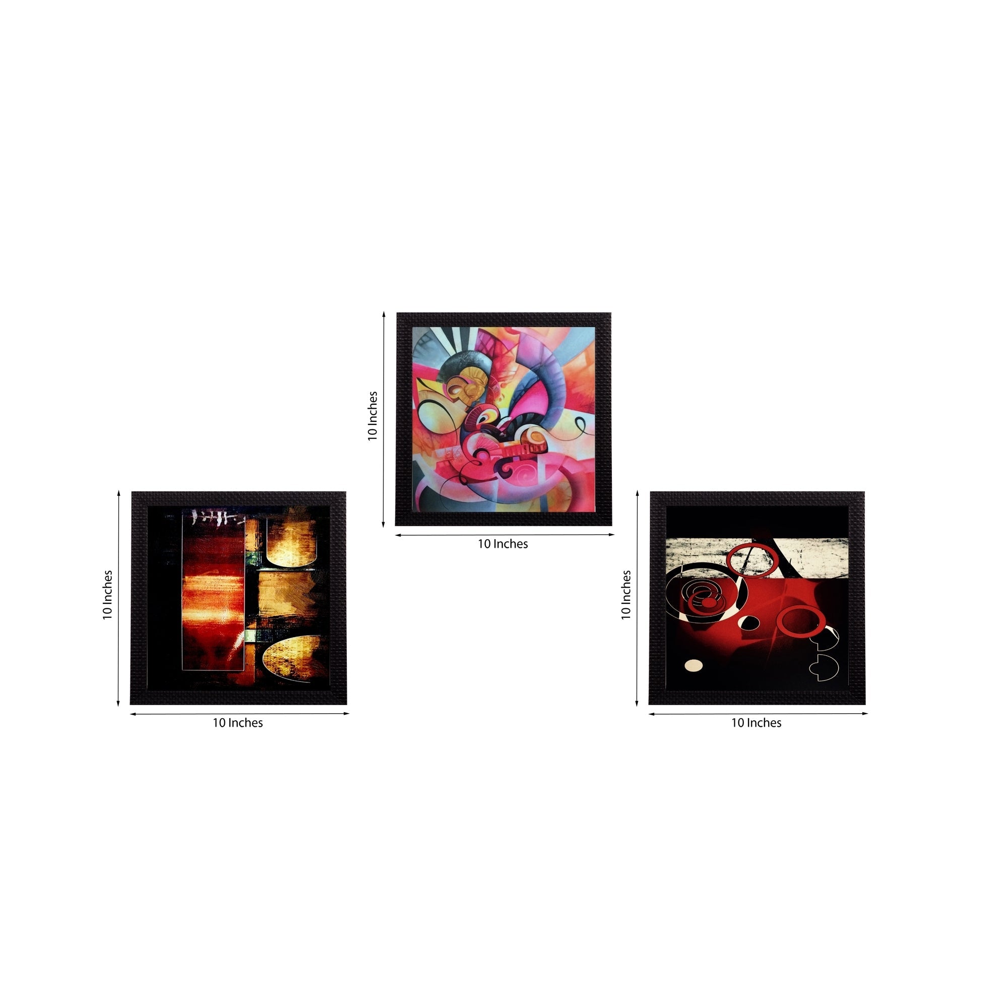 Set of 3 Satin Matt Textured Art Painting Kafalo