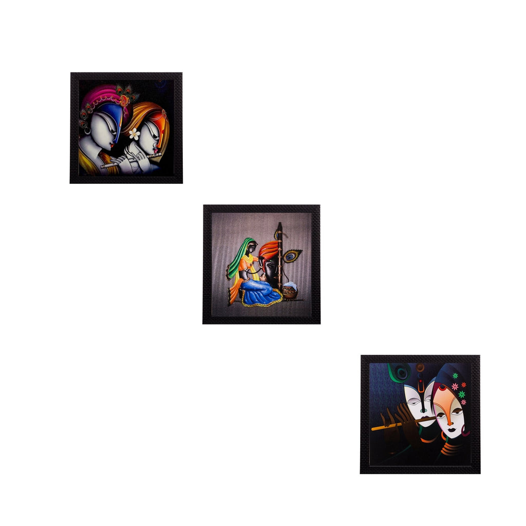Set of 3 Satin Matt Textured Art Painting Kafalo