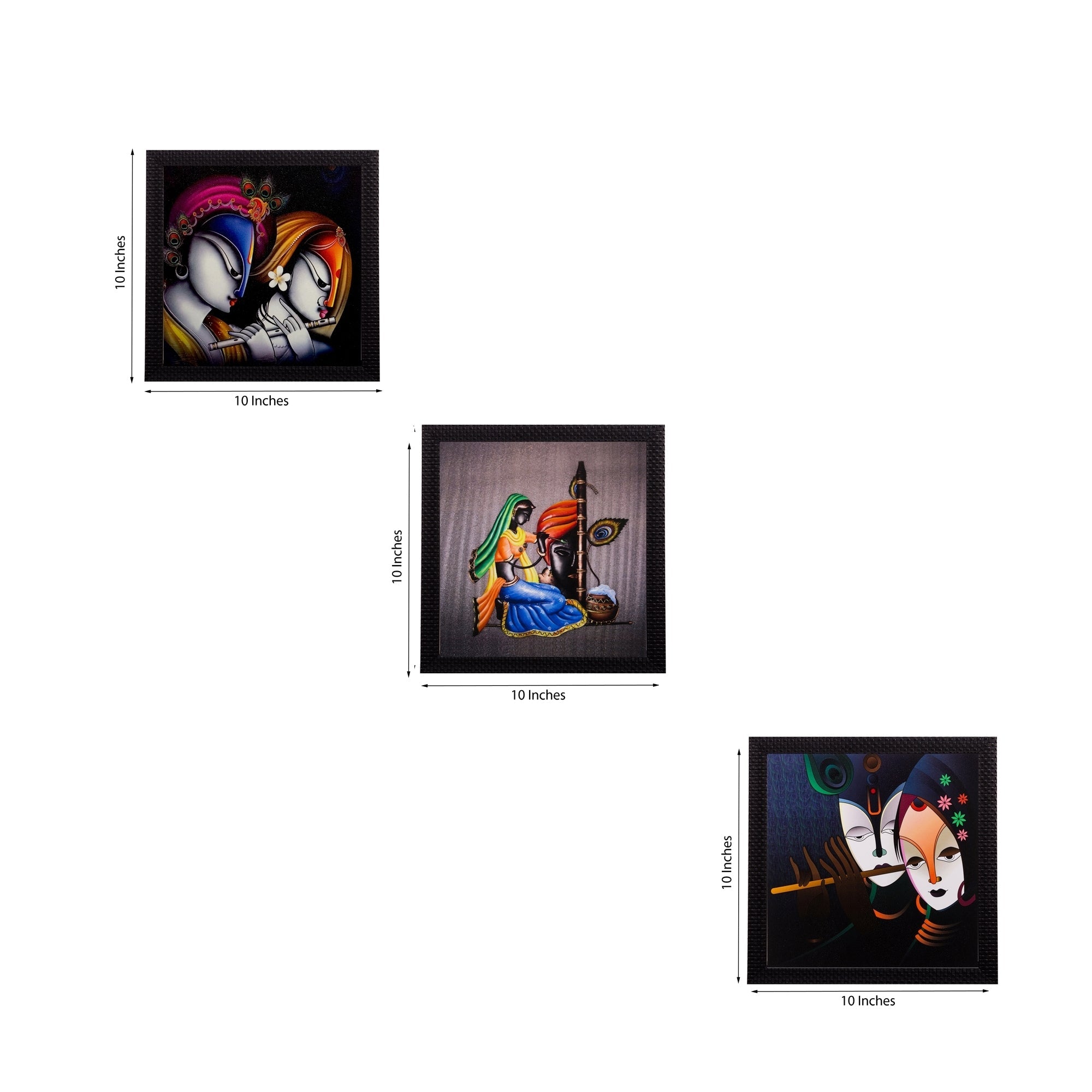 Set of 3 Satin Matt Textured Art Painting Kafalo