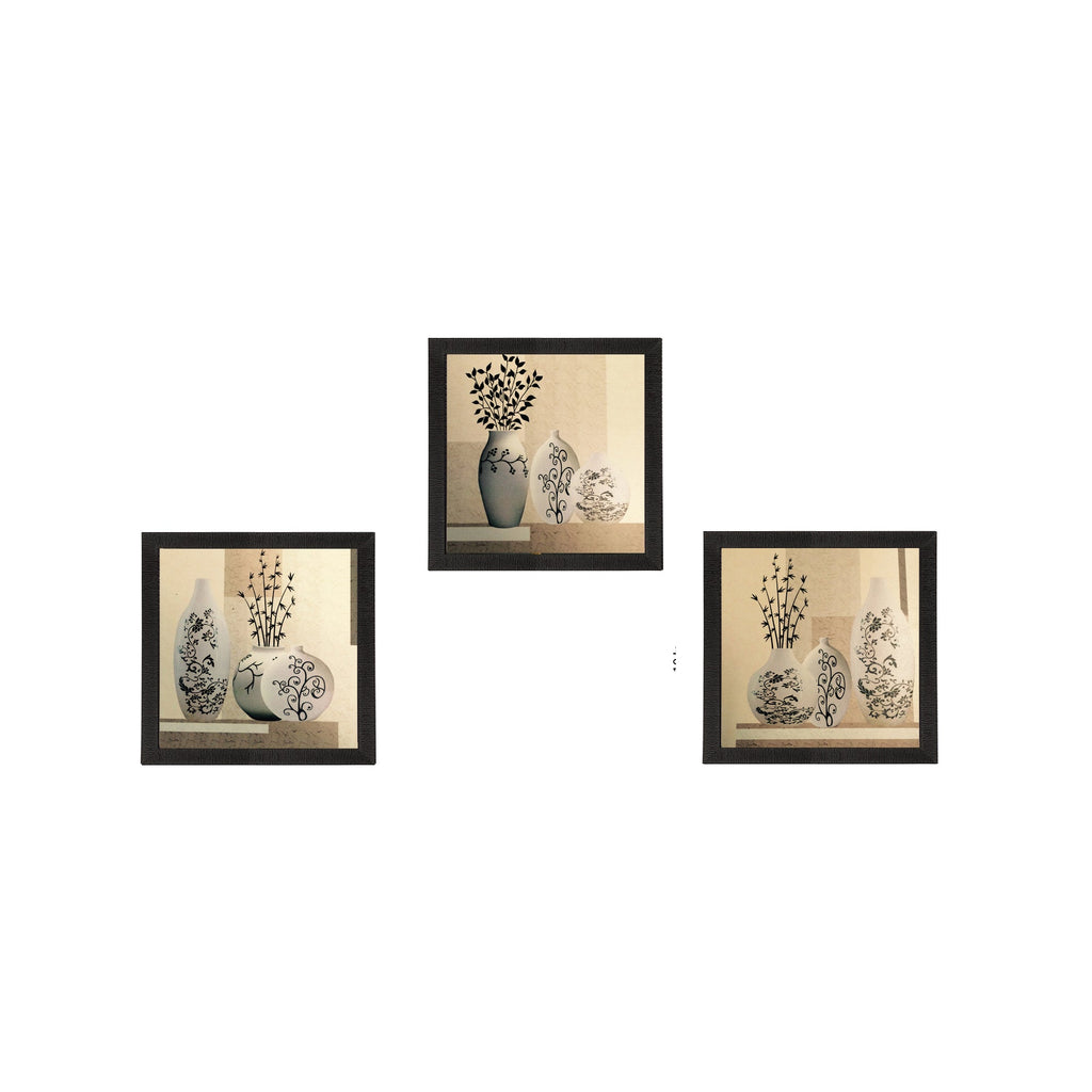 Set of 3 Satin Matt Textured Art Painting Kafalo
