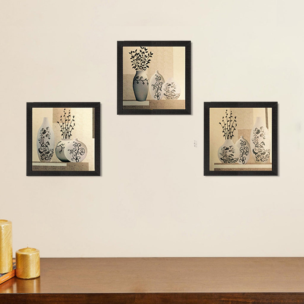 Set of 3 Satin Matt Textured Art Painting Kafalo