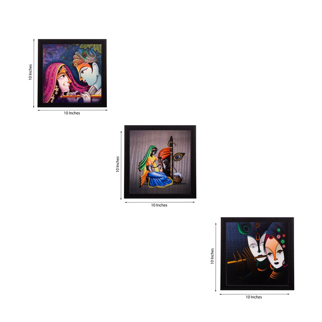 Set of 3 Satin Matt Textured Art Painting Kafalo