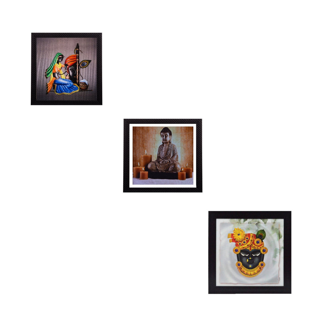 Set of 3 Satin Matt Textured Art Painting Kafalo