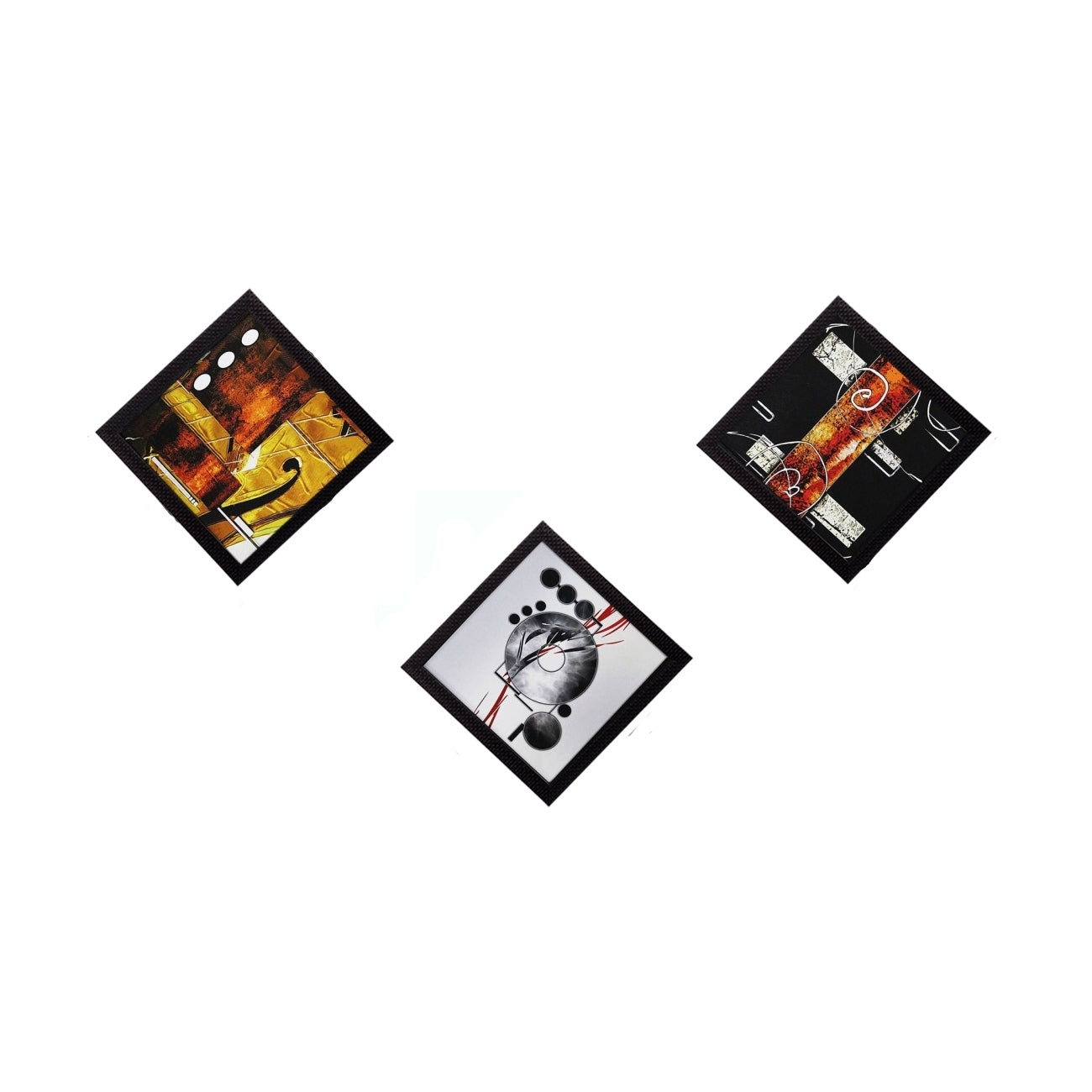 Set of 3 Satin Matt Textured Art Painting Kafalo