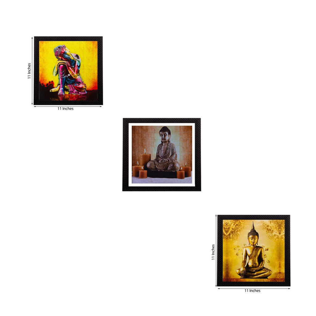Set of 3 Satin Matt Textured Art Painting Kafalo