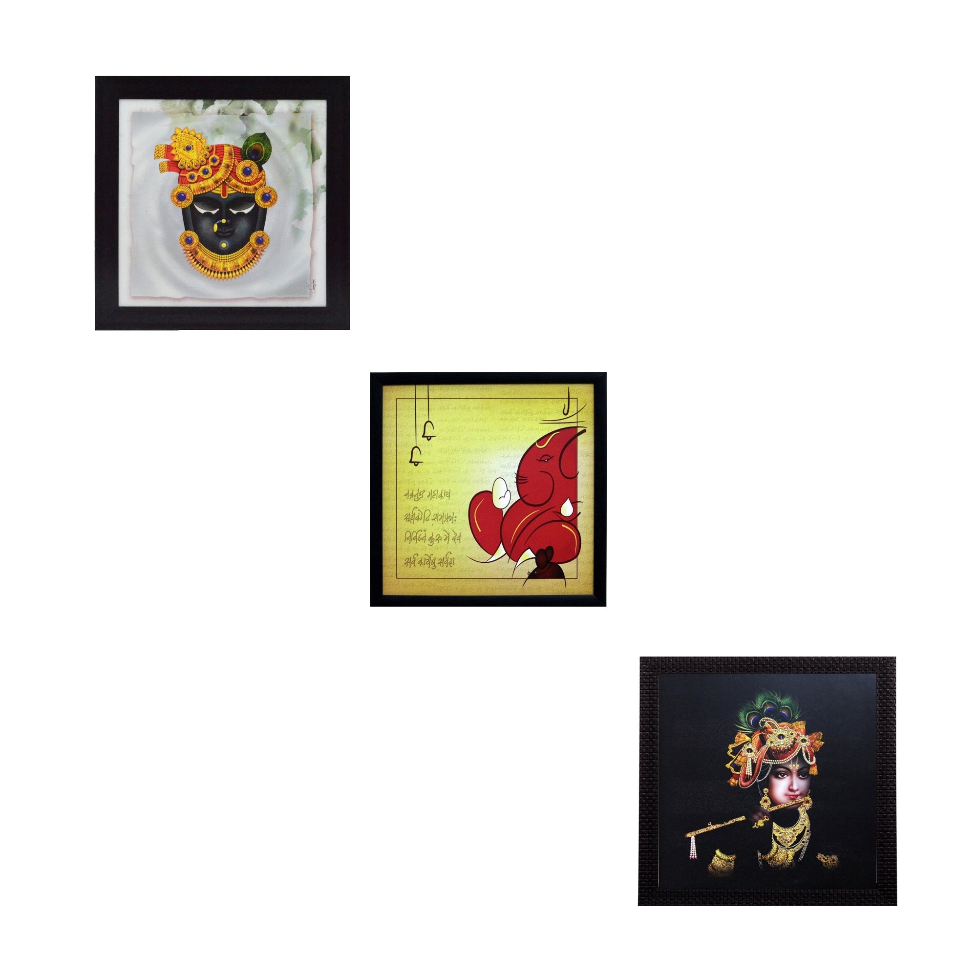 Set of 3 Satin Matt Textured Art Painting Kafalo
