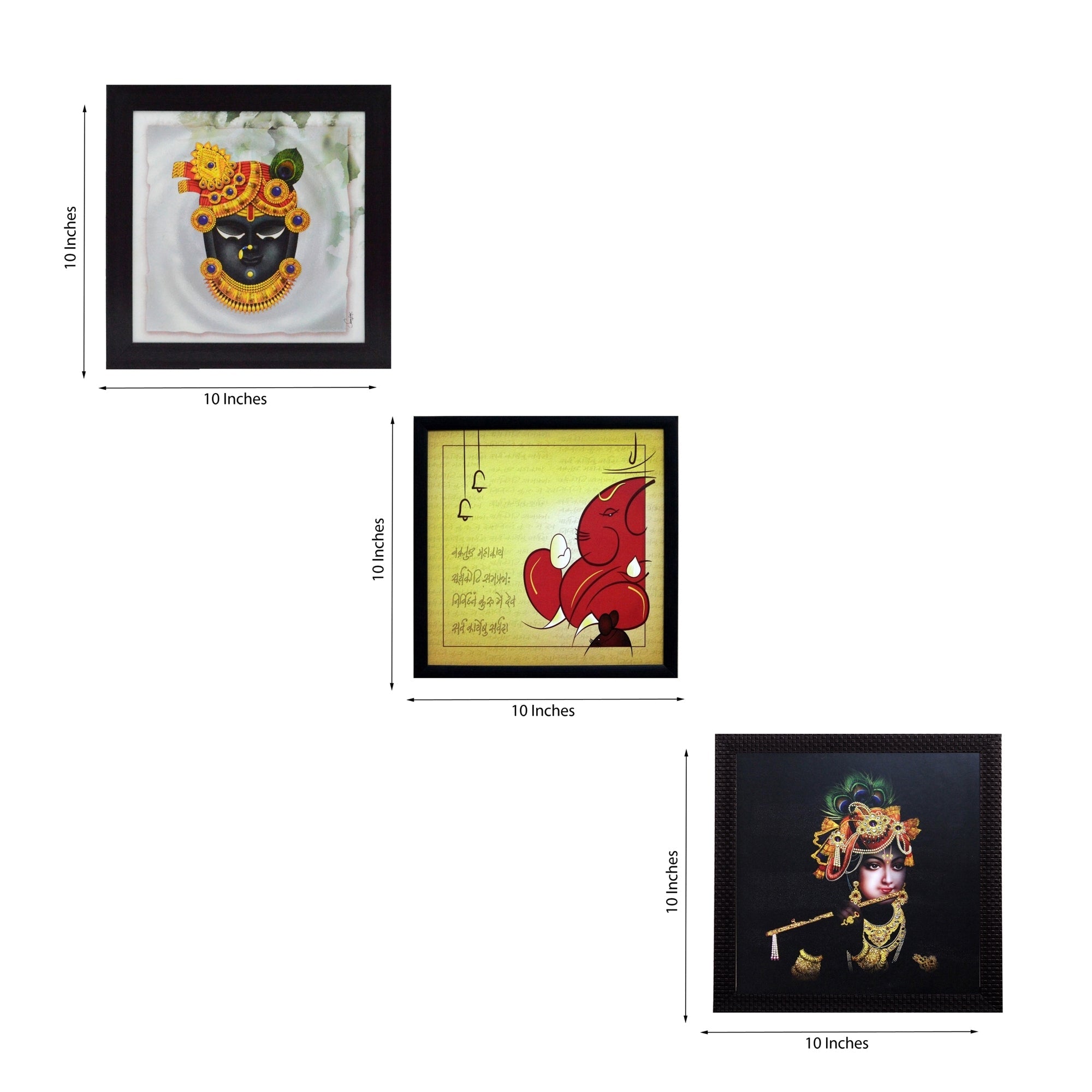 Set of 3 Satin Matt Textured Art Painting Kafalo