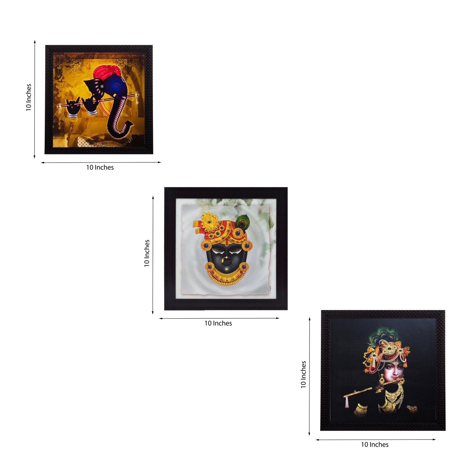 Set of 3 Satin Matt Textured Art Painting Kafalo