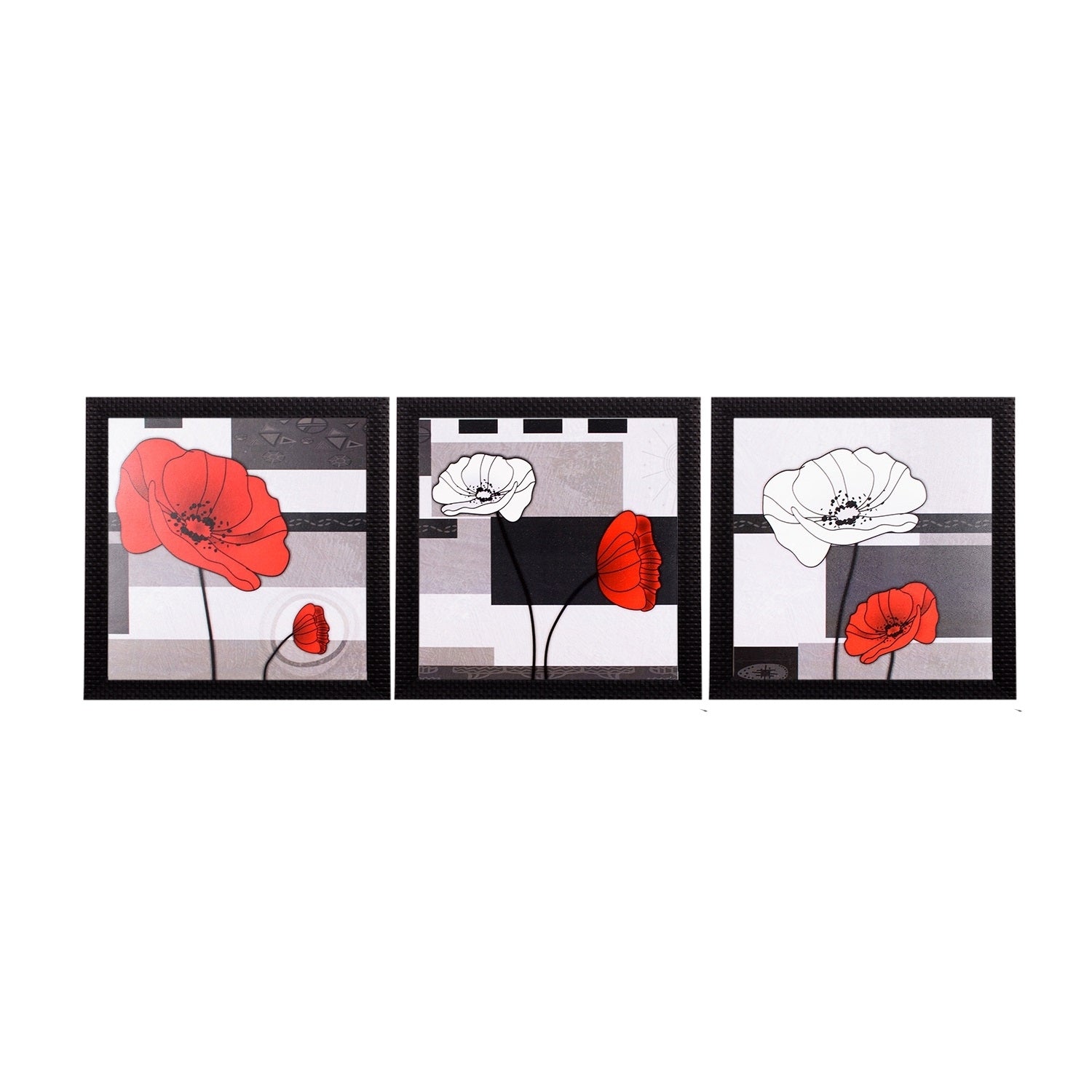 Set of 3 Satin Matt Textured Art Painting Kafalo