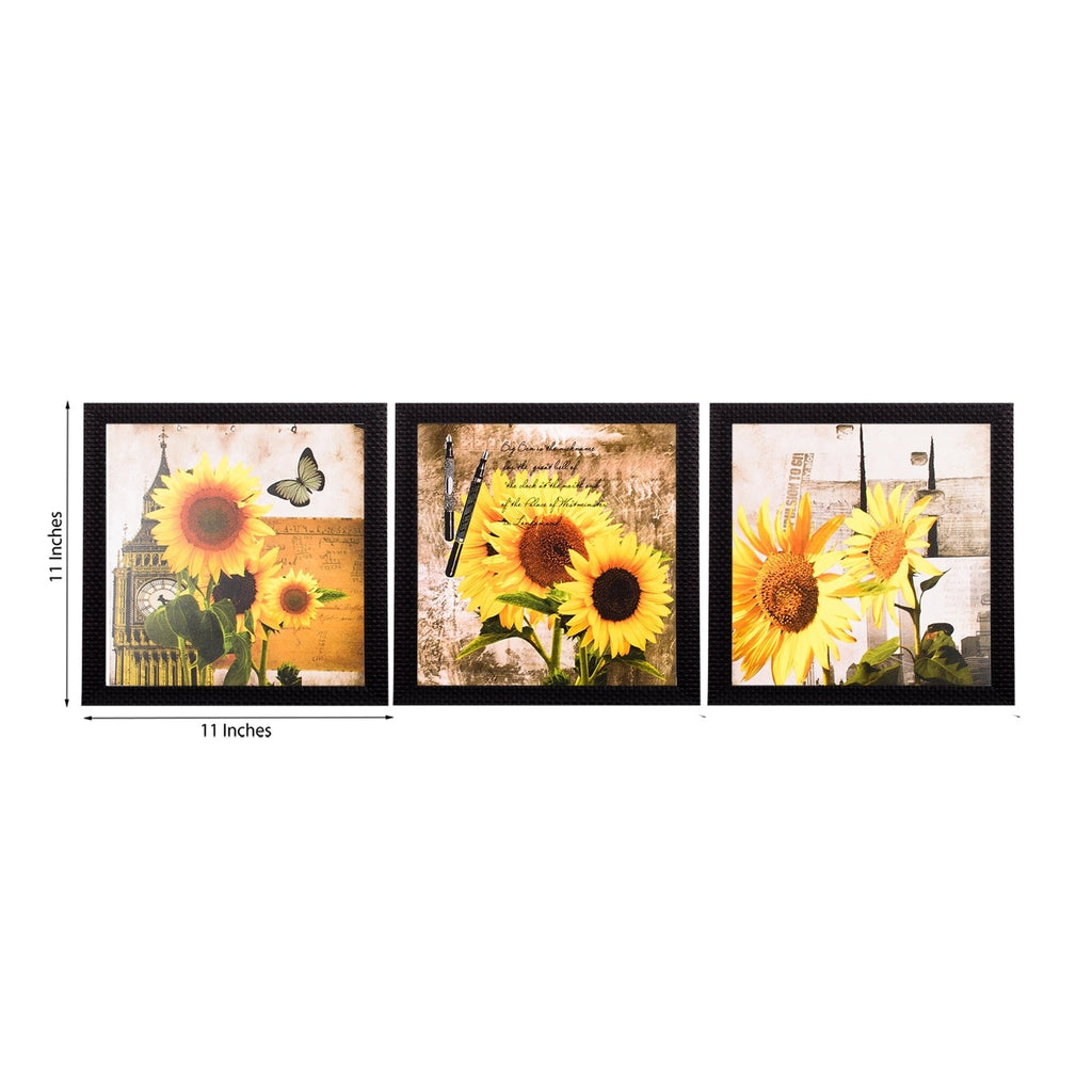 Set of 3 Satin Matt Textured Art Painting Kafalo