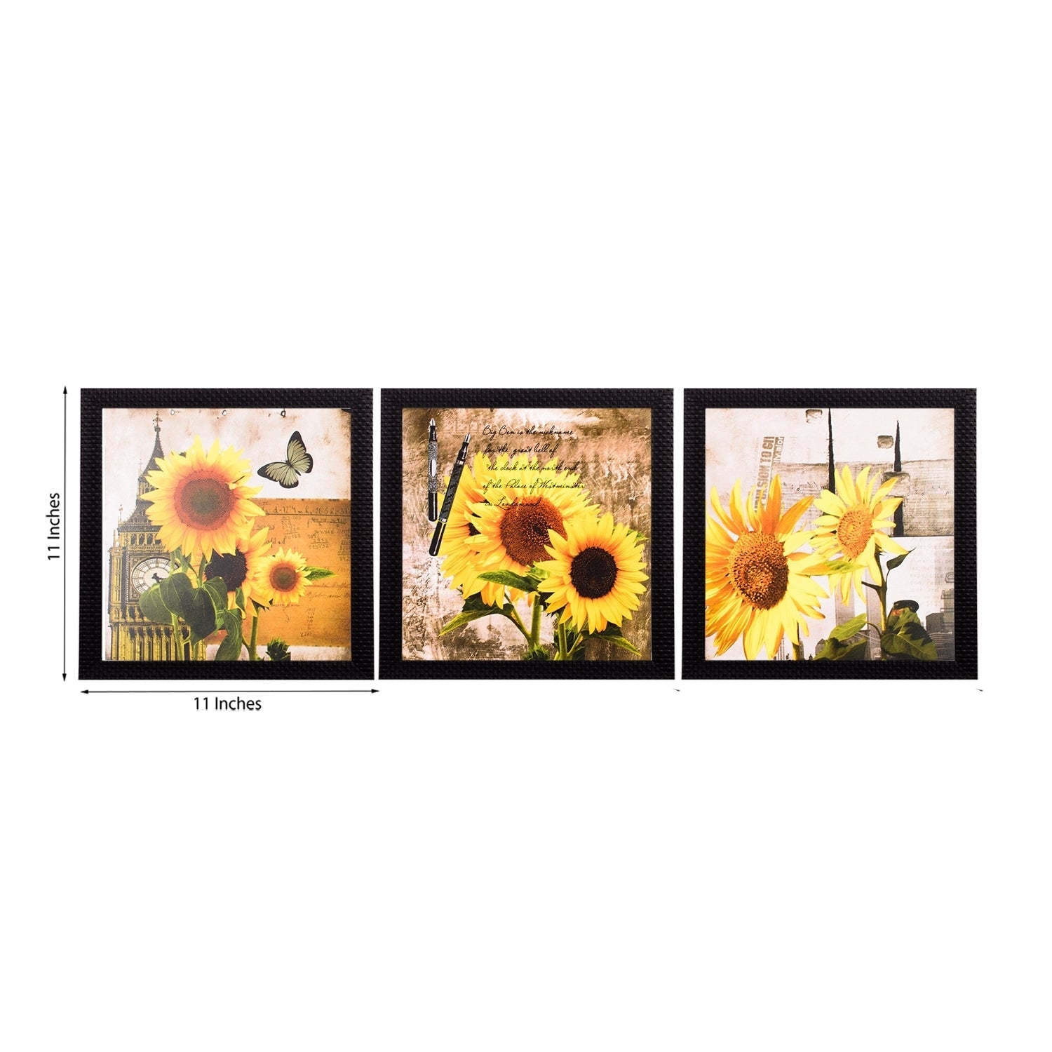 Set of 3 Satin Matt Textured Art Painting Kafalo