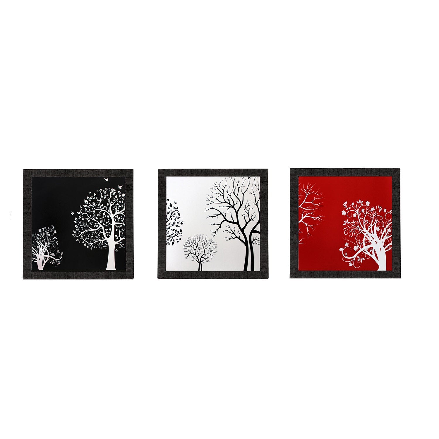 Set of 3 Abstract Design Satin Matt Textured UV Art Painting Kafalo