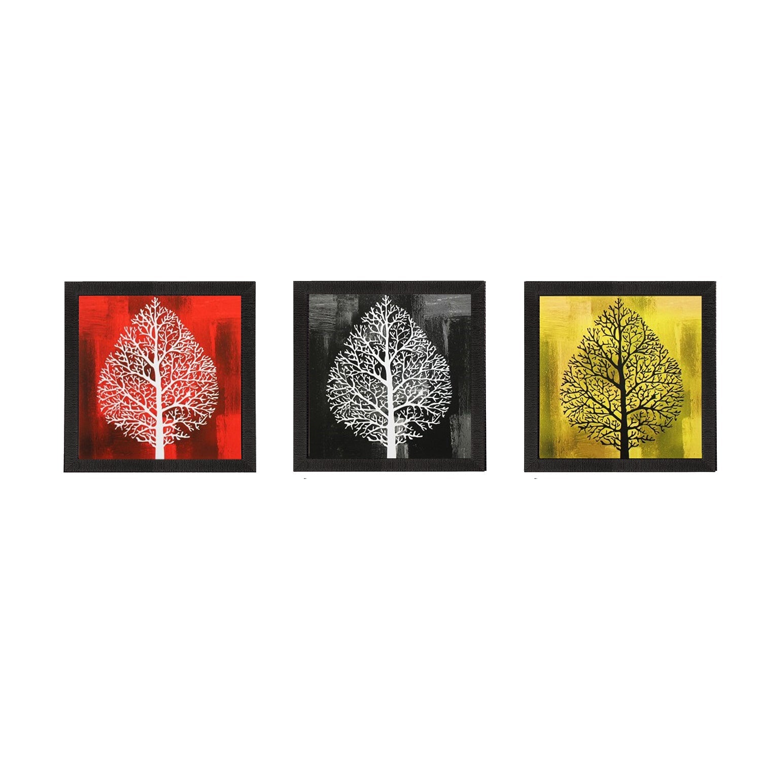 Set of 3 Abstract Design Satin Matt Textured UV Art Painting Kafalo