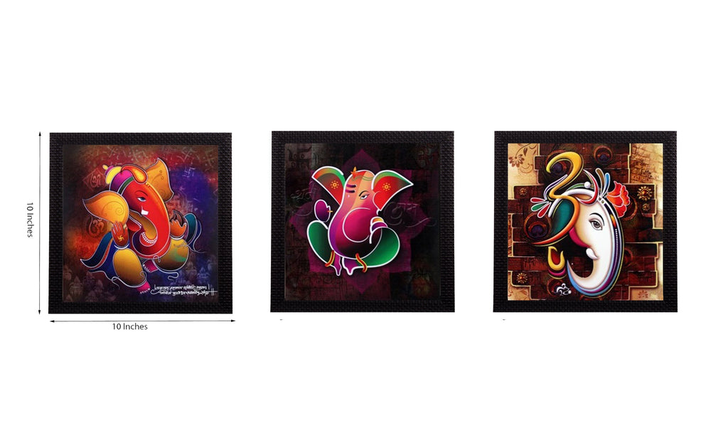 Set of 3 Religious Satin Matt Textured UV Art Painting Kafalo