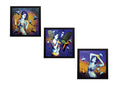 Set Of 3 Beautiful Lady Satin Matt Texture UV Art Painting Kafalo