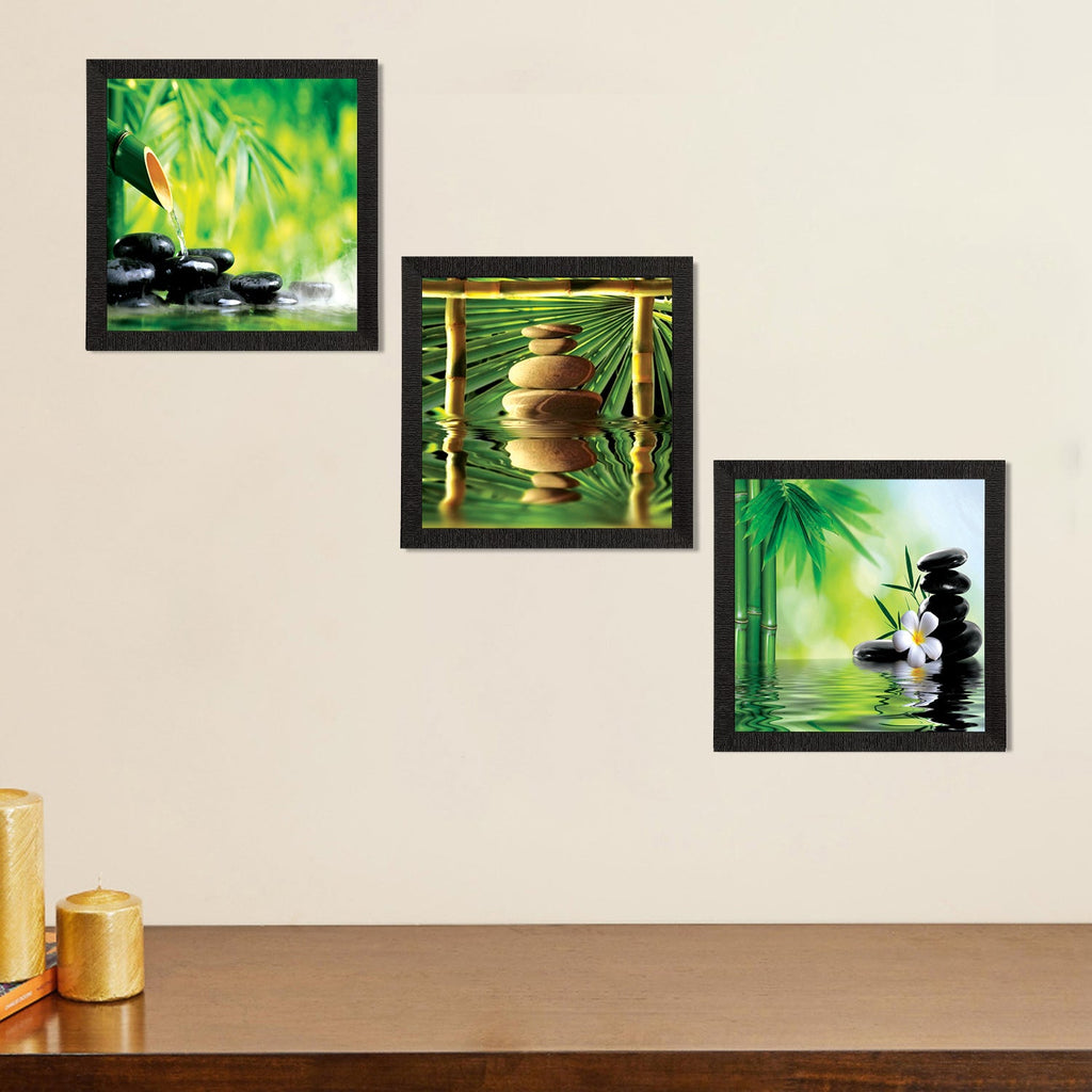 Set Of 3 Stones and Owner Satin Matt Texture UV Art Painting Kafalo