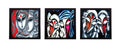 Set Of 3 Face Of Radha Krishna Satin Matt Texture UV Art Painting Kafalo