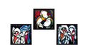 Set Of 3 Krishna and Radha Satin Matt Texture UV Art Painting Kafalo