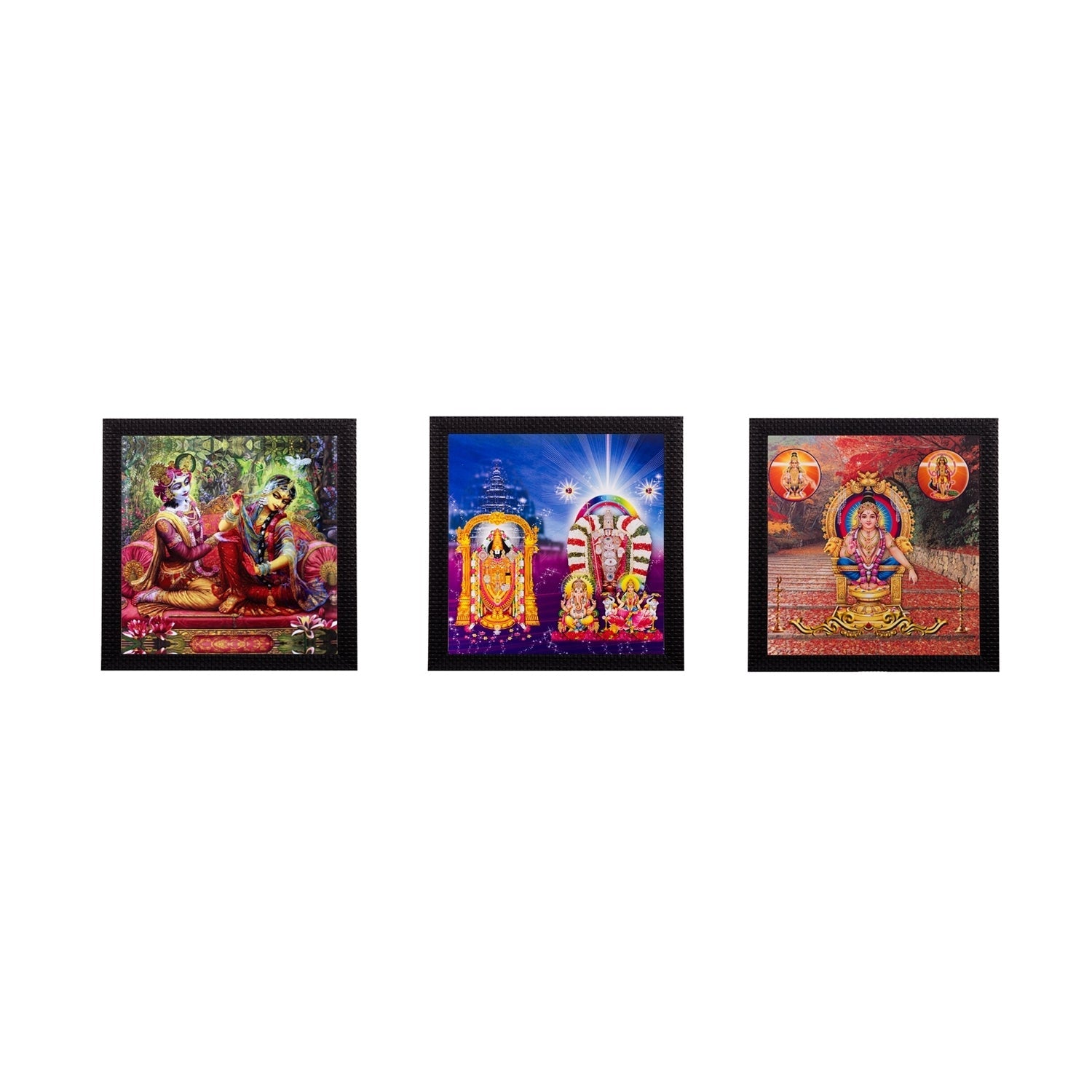 Set Of 3 Religious Satin Matt Texture UV Art Painting Kafalo