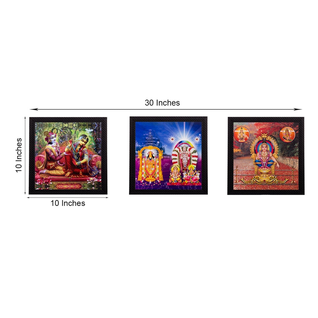 Set Of 3 Religious Satin Matt Texture UV Art Painting Kafalo