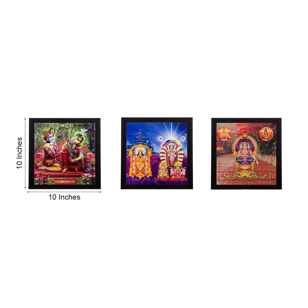 Set Of 3 Religious Satin Matt Texture UV Art Painting Kafalo