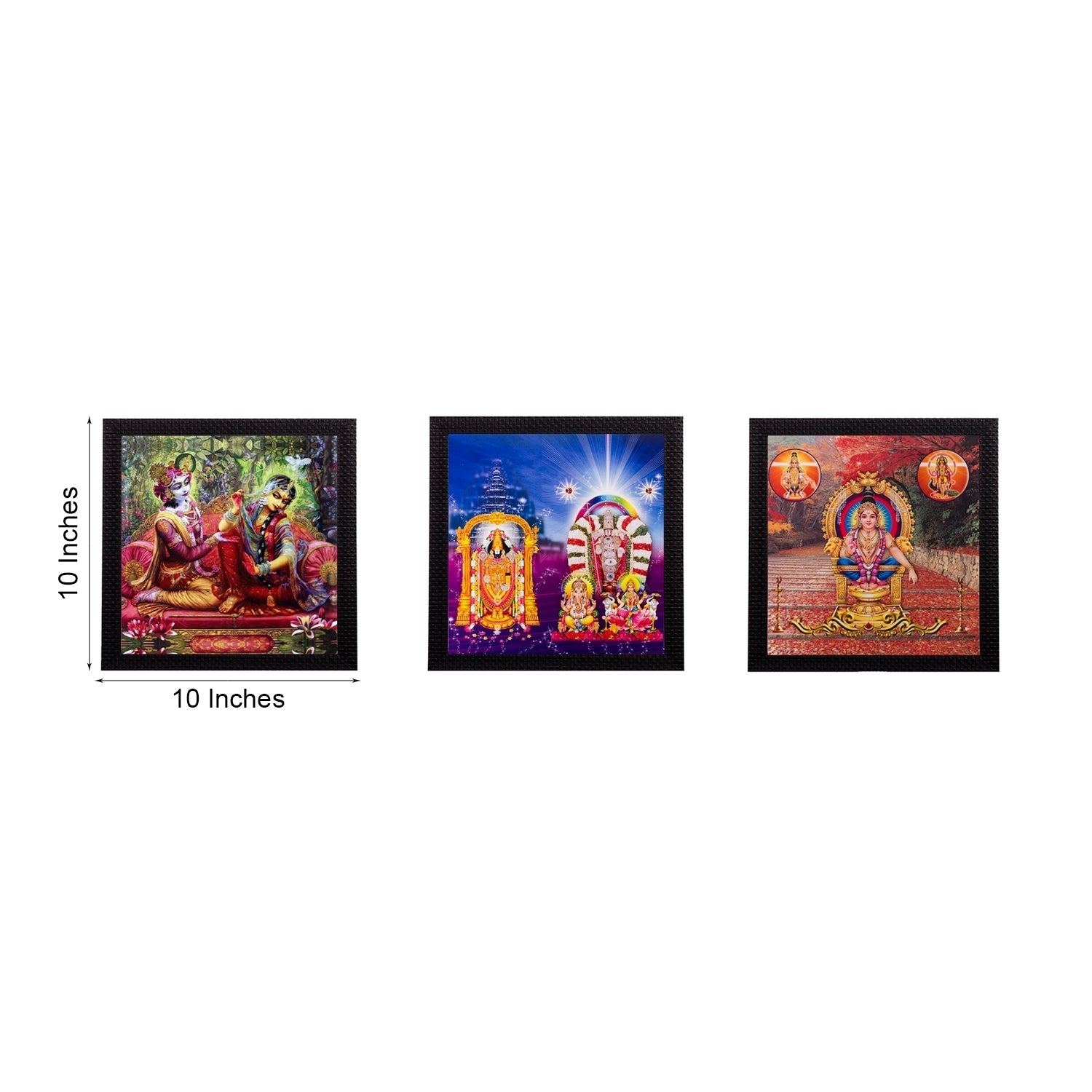 Set Of 3 Religious Satin Matt Texture UV Art Painting Kafalo