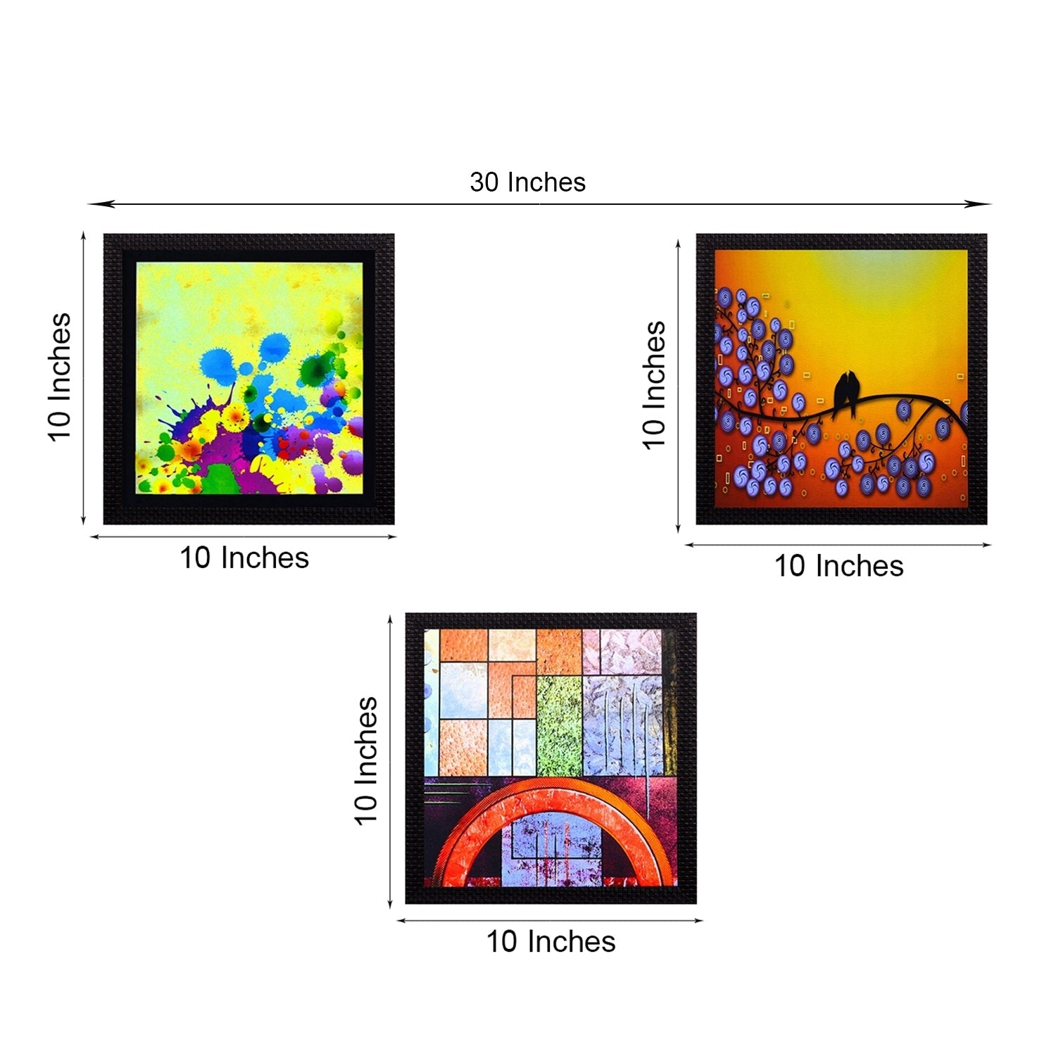 Set Of 3 Natural Beauty Shots Satin Matt Texture UV Art Painting Kafalo