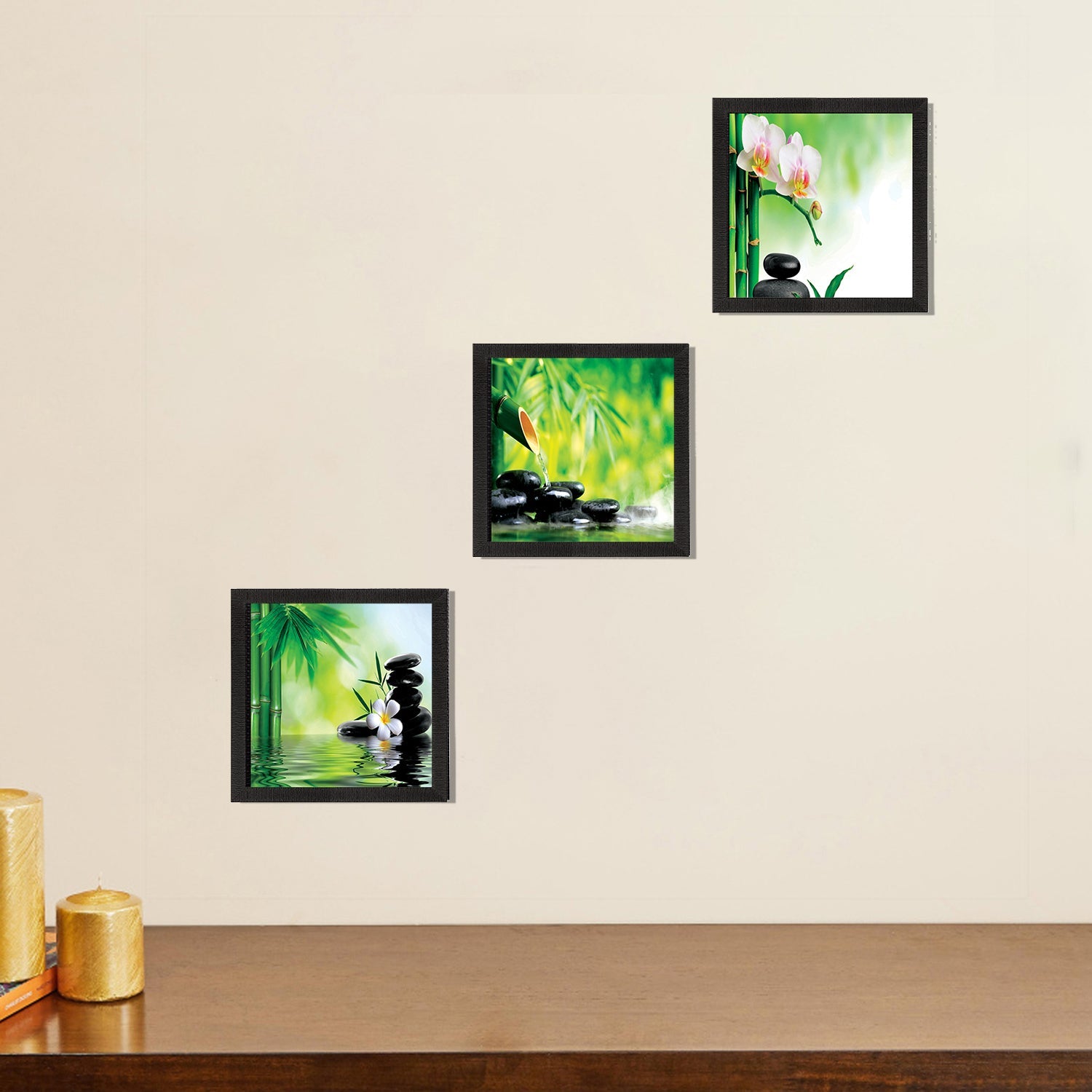 Set Of 3 Natural Beauty Shots Satin Matt Texture UV Art Painting Kafalo
