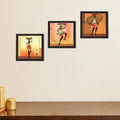 Set of 3 Tribal Lady Satin Matt Texture UV Art Painting Kafalo