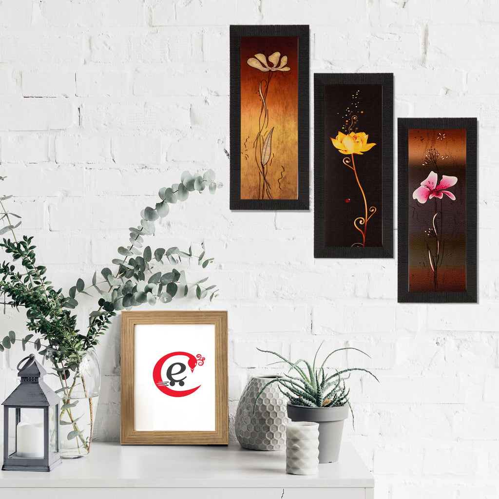 Set of 3 Satin Matt Textured Art Painting Kafalo