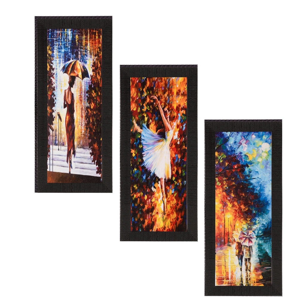 Set of 3 Satin Matt Textured Art Painting Kafalo
