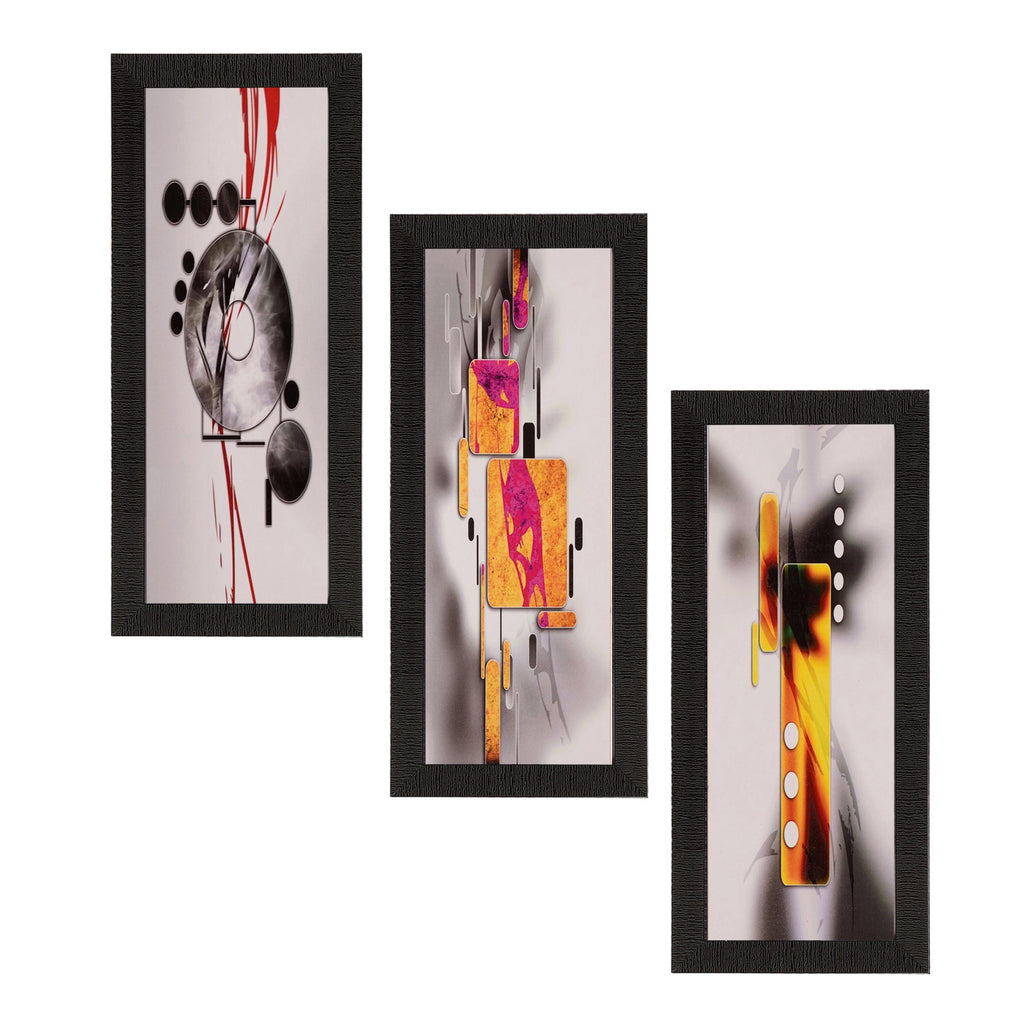 Set of 3 Satin Matt Textured Art Painting Kafalo