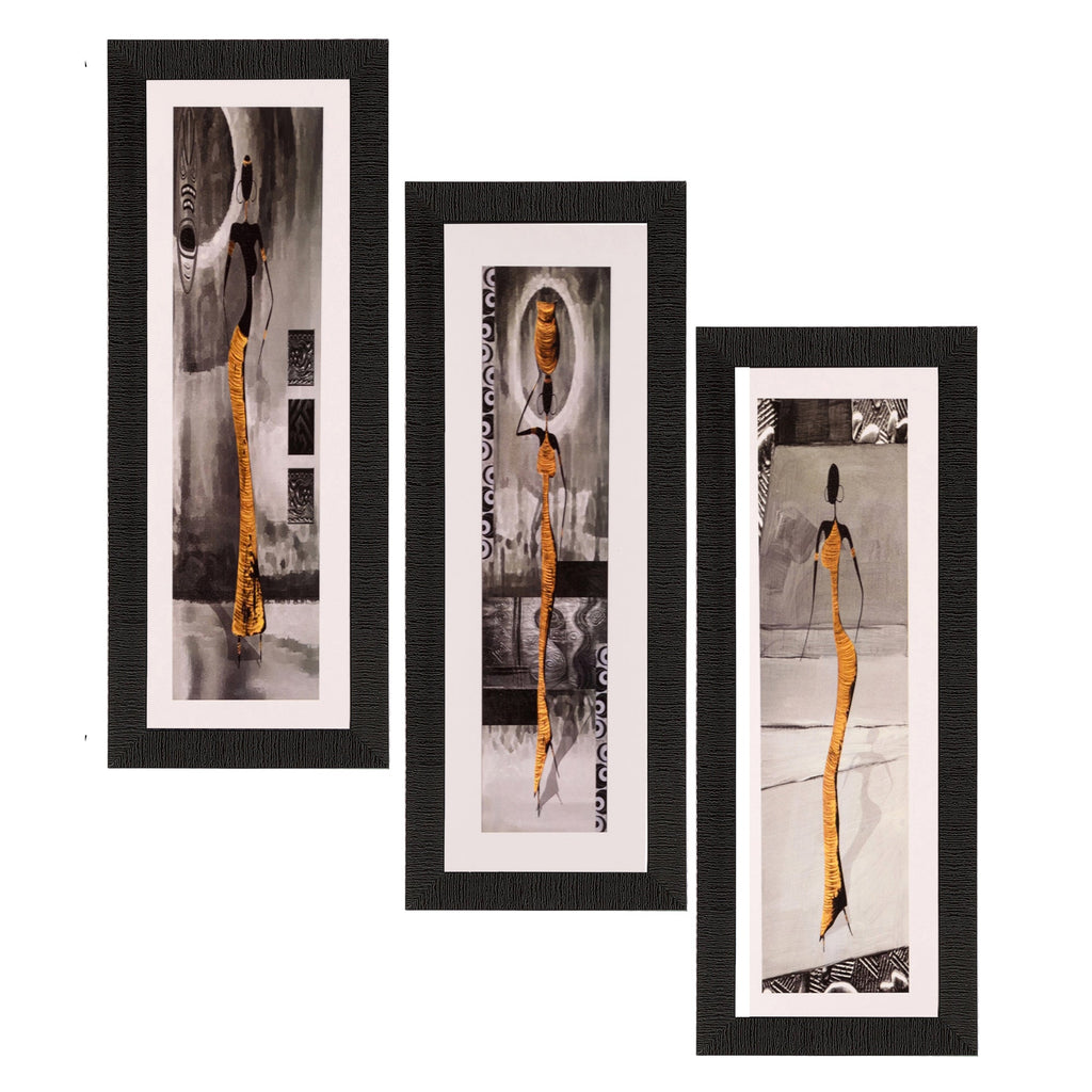 Set of 3 Satin Matt Textured Art Painting Kafalo