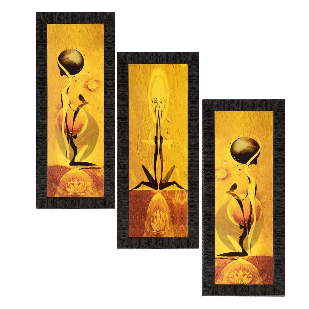 Set of 3 Satin Matt Textured Art Painting Kafalo