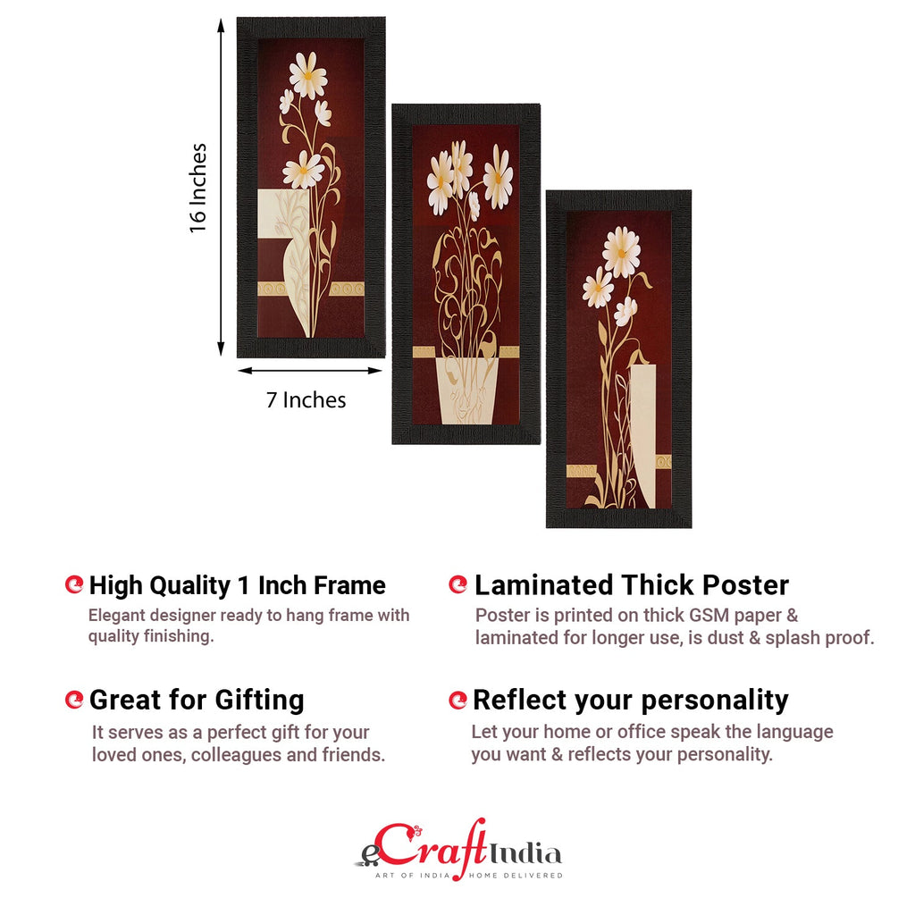 Set of 3 Satin Matt Textured Art Painting Kafalo