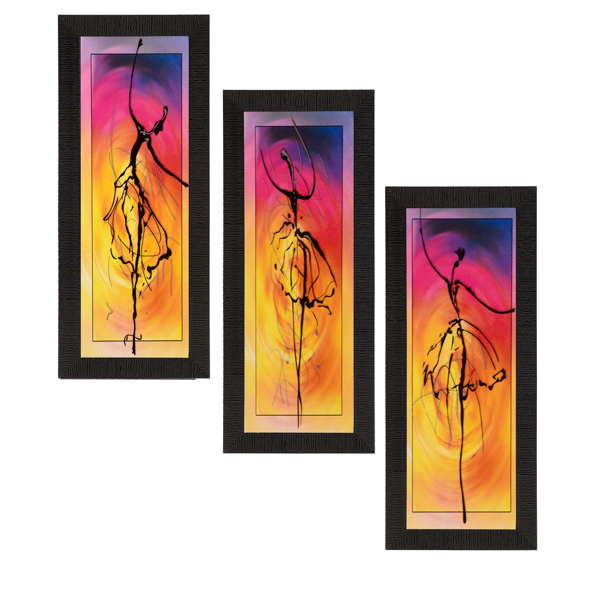 Set of 3 Satin Matt Textured Art Painting Kafalo