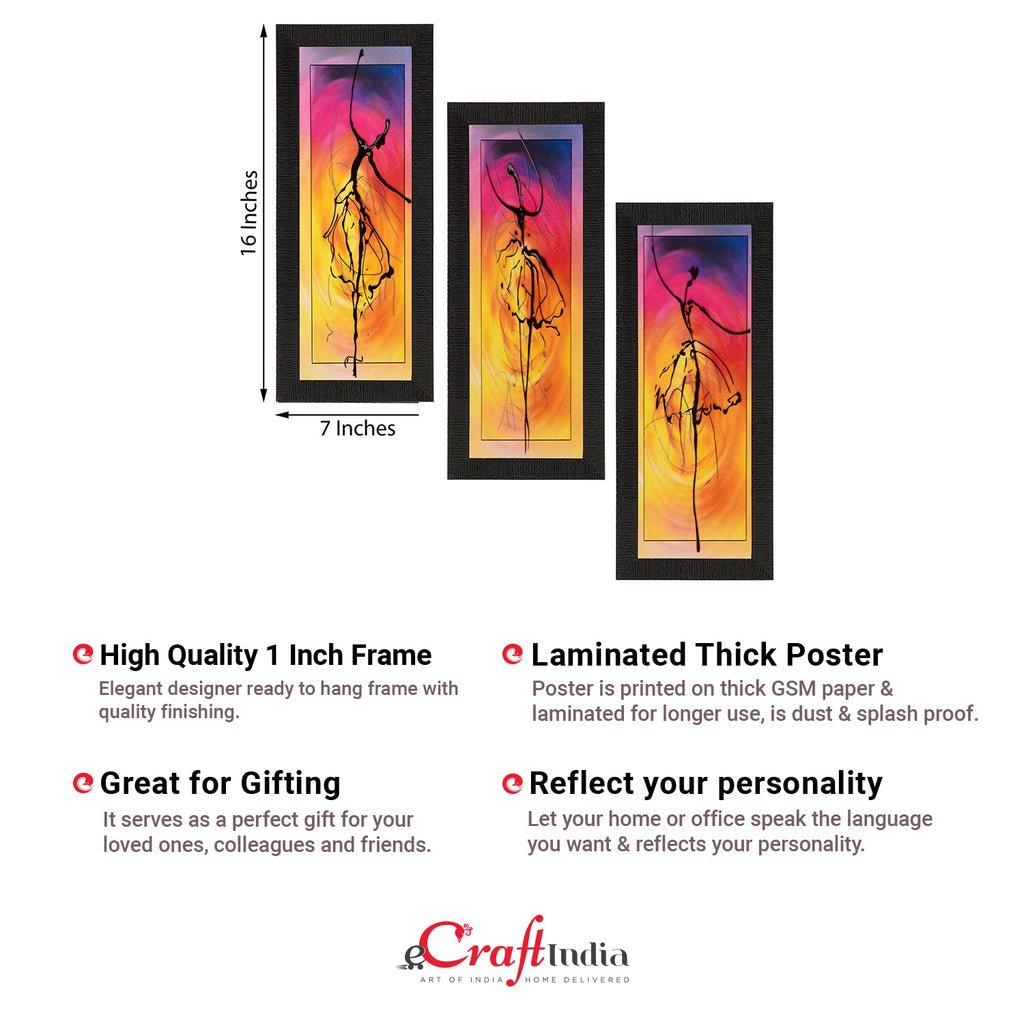 Set of 3 Satin Matt Textured Art Painting Kafalo