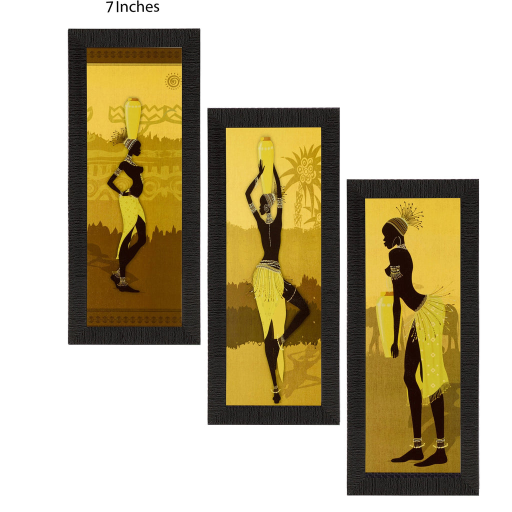 Set of 3 Satin Matt Textured Art Painting Kafalo