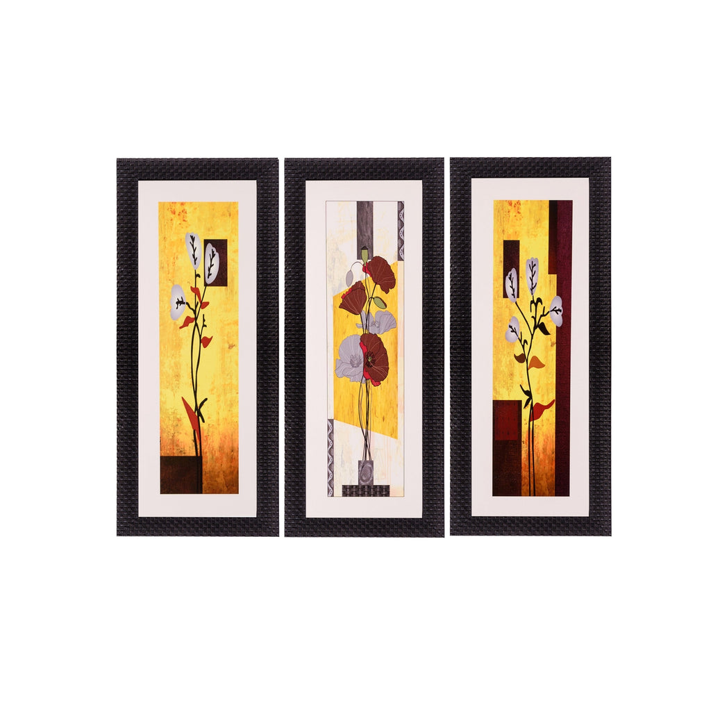 Set of 3 Satin Matt Textured Art Painting Kafalo
