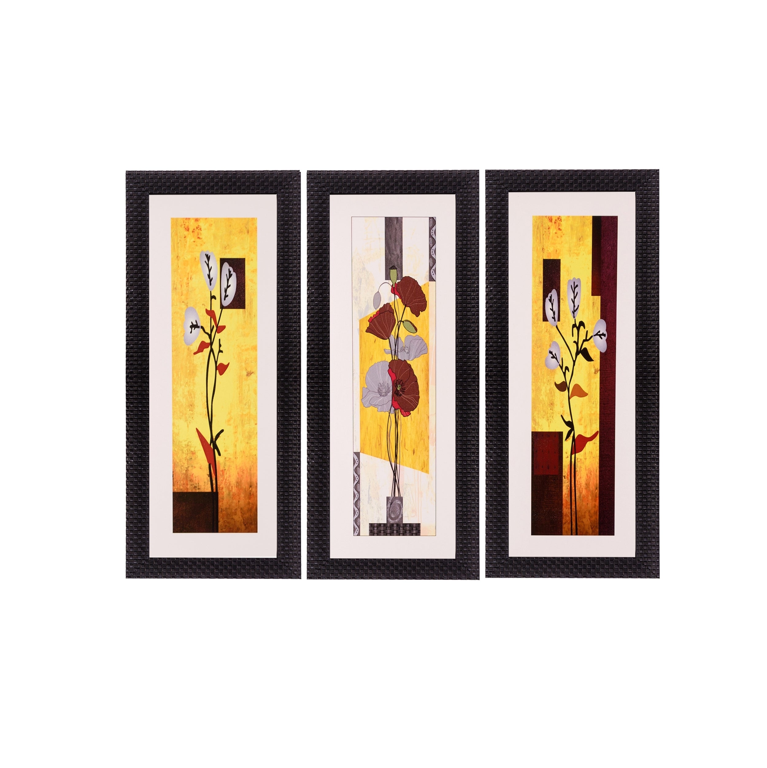 Set of 3 Satin Matt Textured Art Painting Kafalo