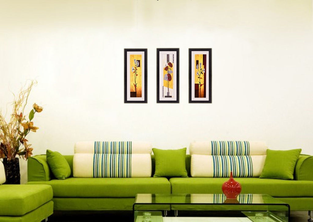 Set of 3 Satin Matt Textured Art Painting Kafalo