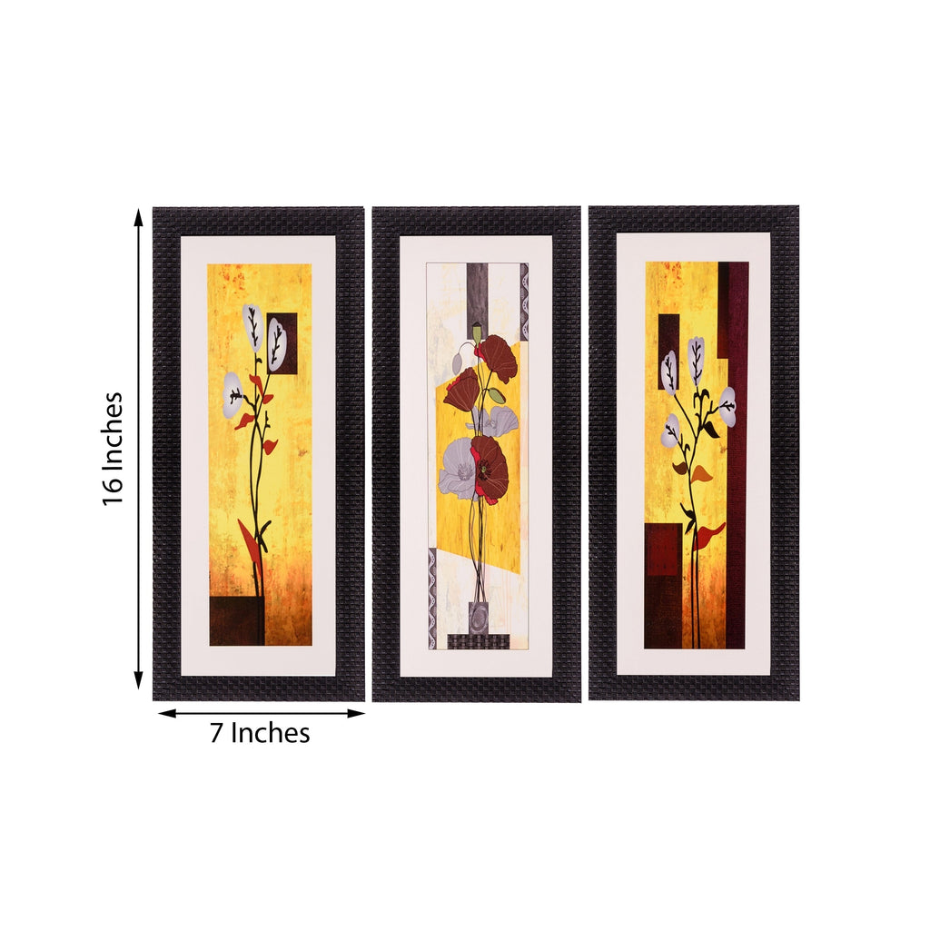 Set of 3 Satin Matt Textured Art Painting Kafalo
