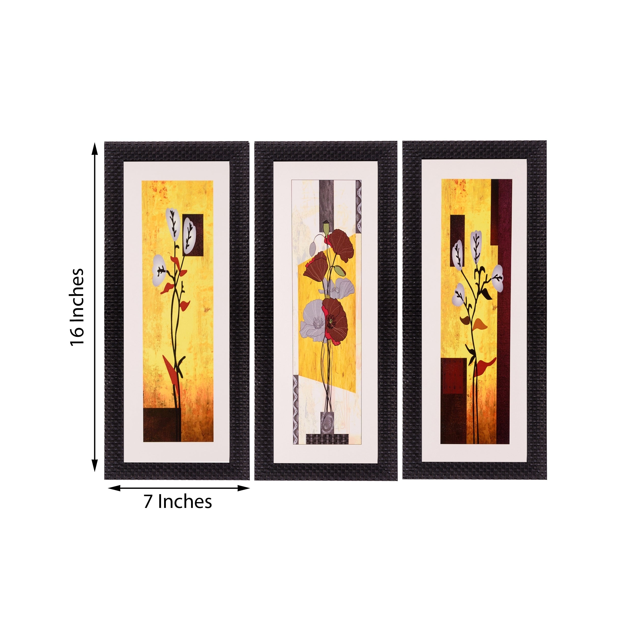 Set of 3 Satin Matt Textured Art Painting Kafalo