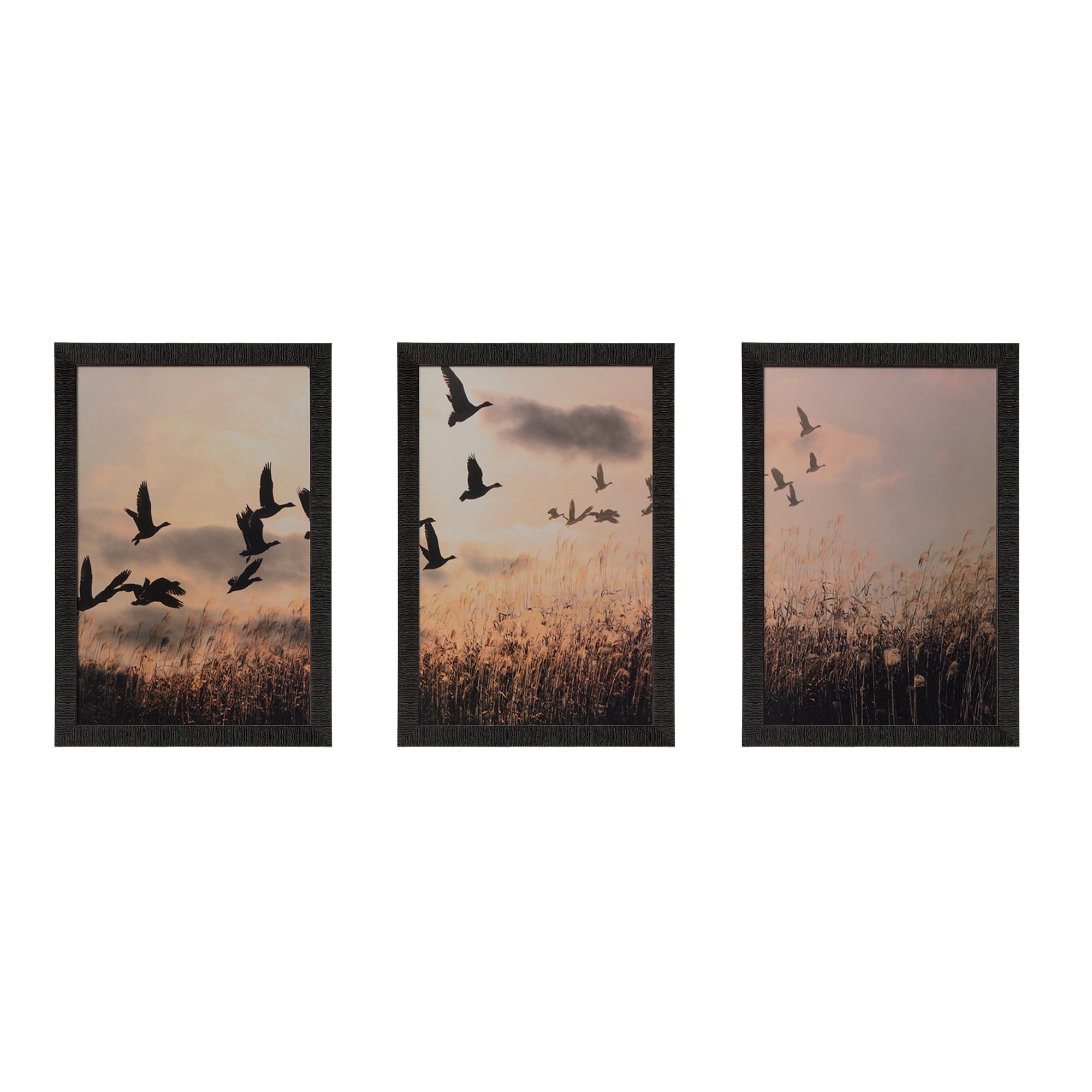 Set of 3 Abstract Design Satin Matt Textured UV Art Painting Kafalo