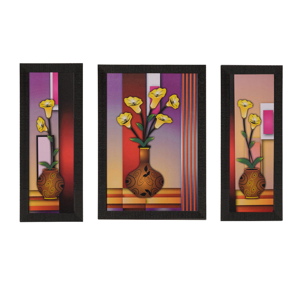 Set of 3 Satin Matt Textured Art Painting Kafalo