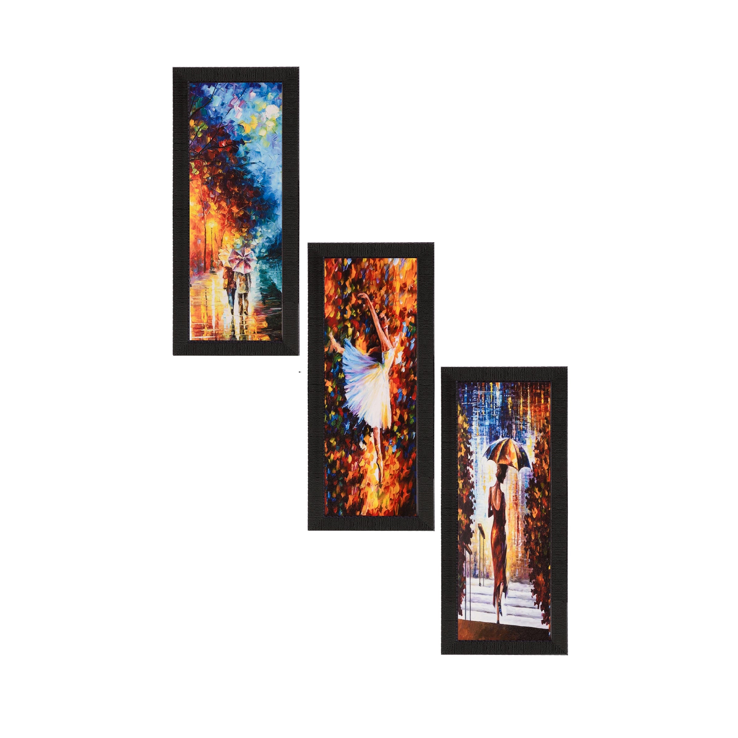 Set Of 3 Beautiful Loving Couple Satin Matt Texture UV Art Painting Kafalo