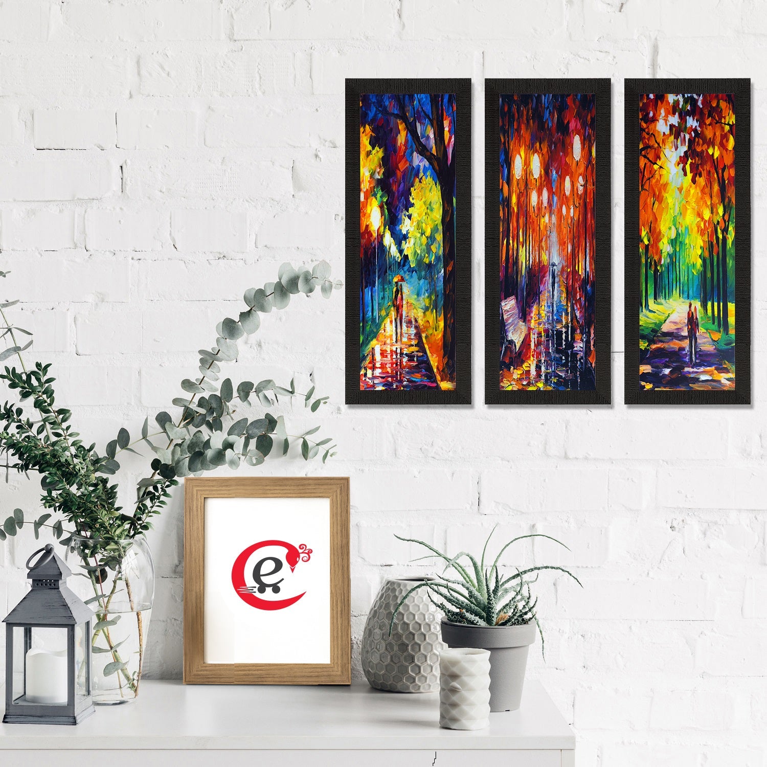 Set Of 3 Beautiful Loving Couple Satin Matt Texture UV Art Painting Kafalo