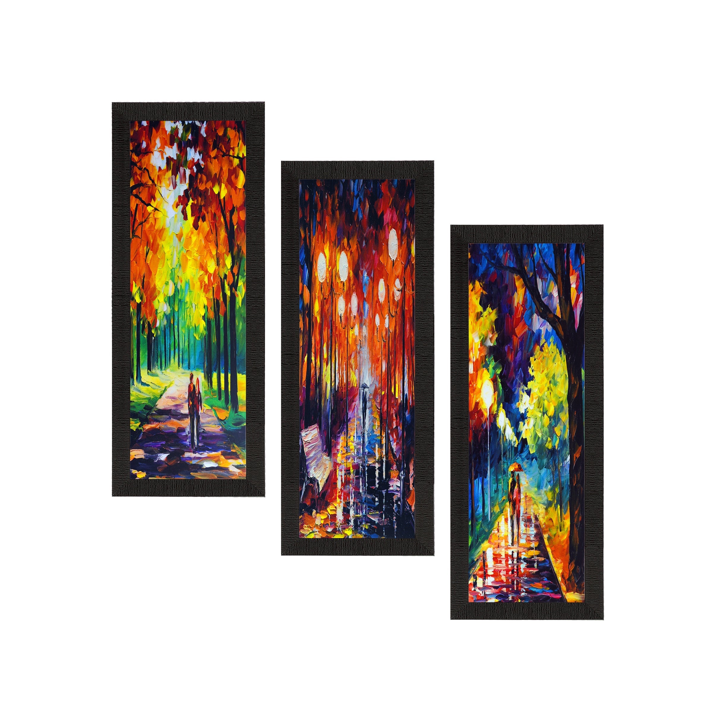 Set Of 3 Beautiful Loving Couple Satin Matt Texture UV Art Painting Kafalo