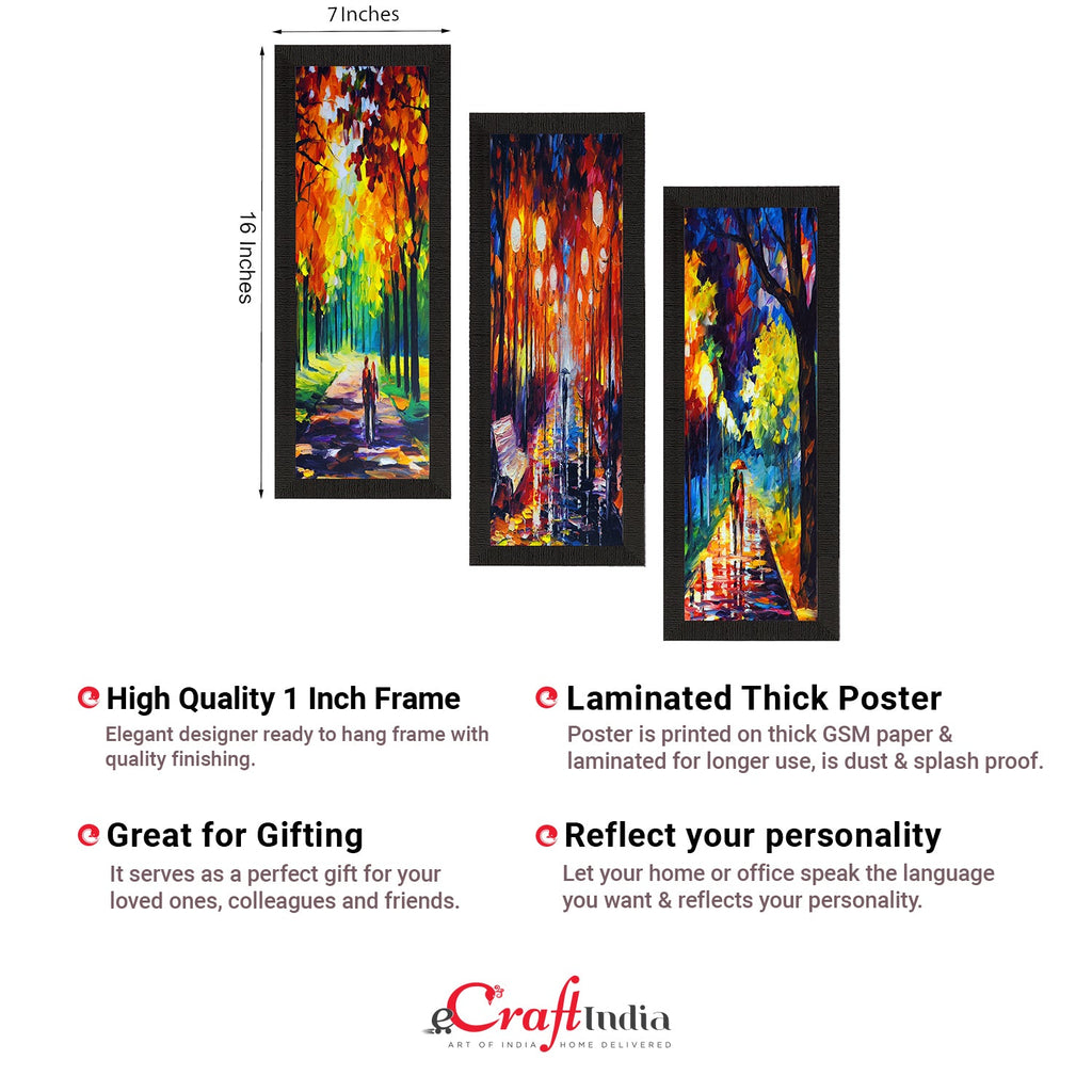 Set Of 3 Beautiful Loving Couple Satin Matt Texture UV Art Painting Kafalo